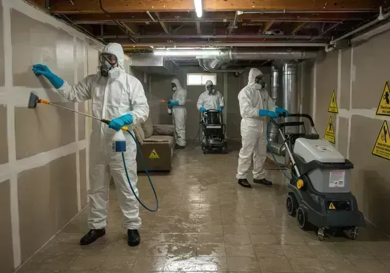 Basement Moisture Removal and Structural Drying process in Dickson County, TN